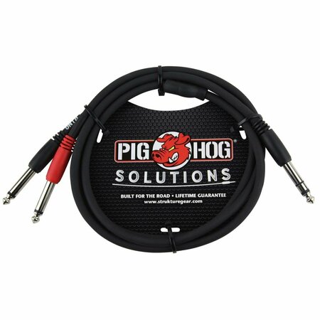 ACE PRODUCTS GROUP 6 in. Y Cable, Stereo 0.25 in. Male -Dual Stereo 0.25 in. Female PYIC03